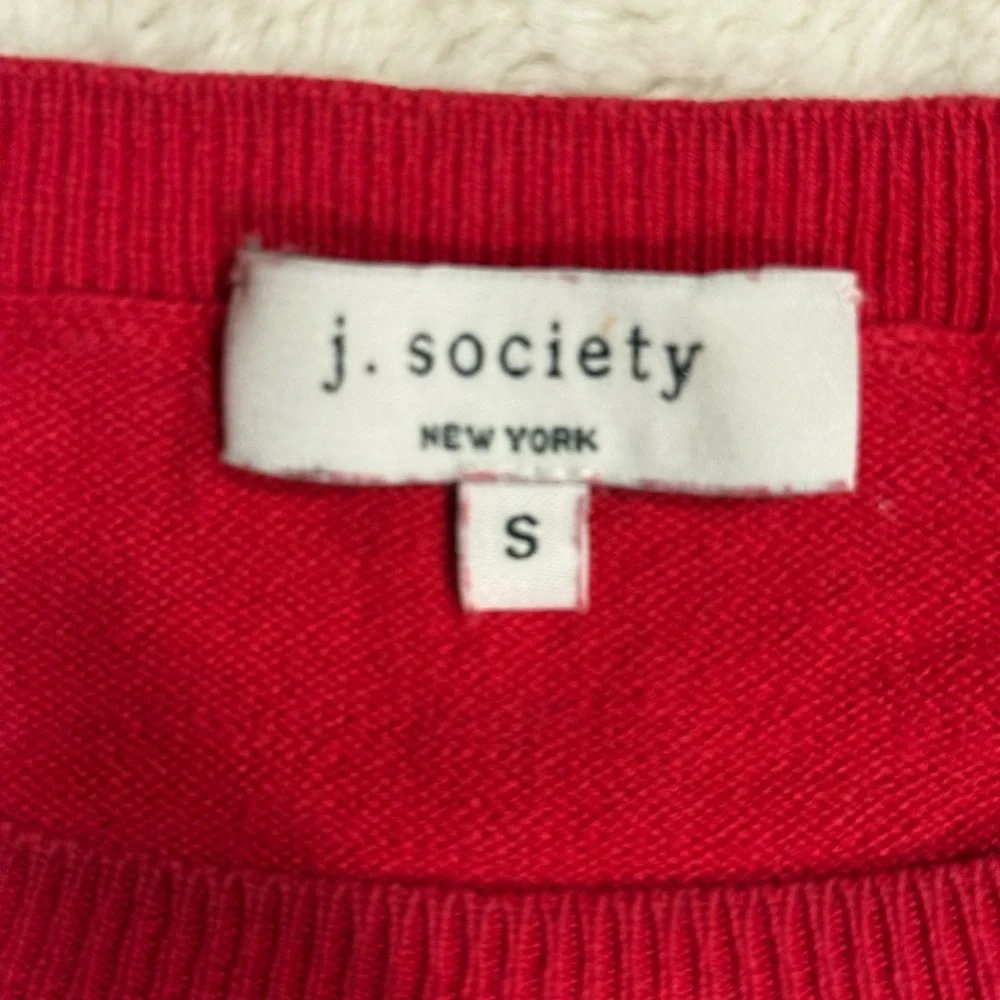 J. Society Red Sweater with White Star Accents - Picture 2 of 4